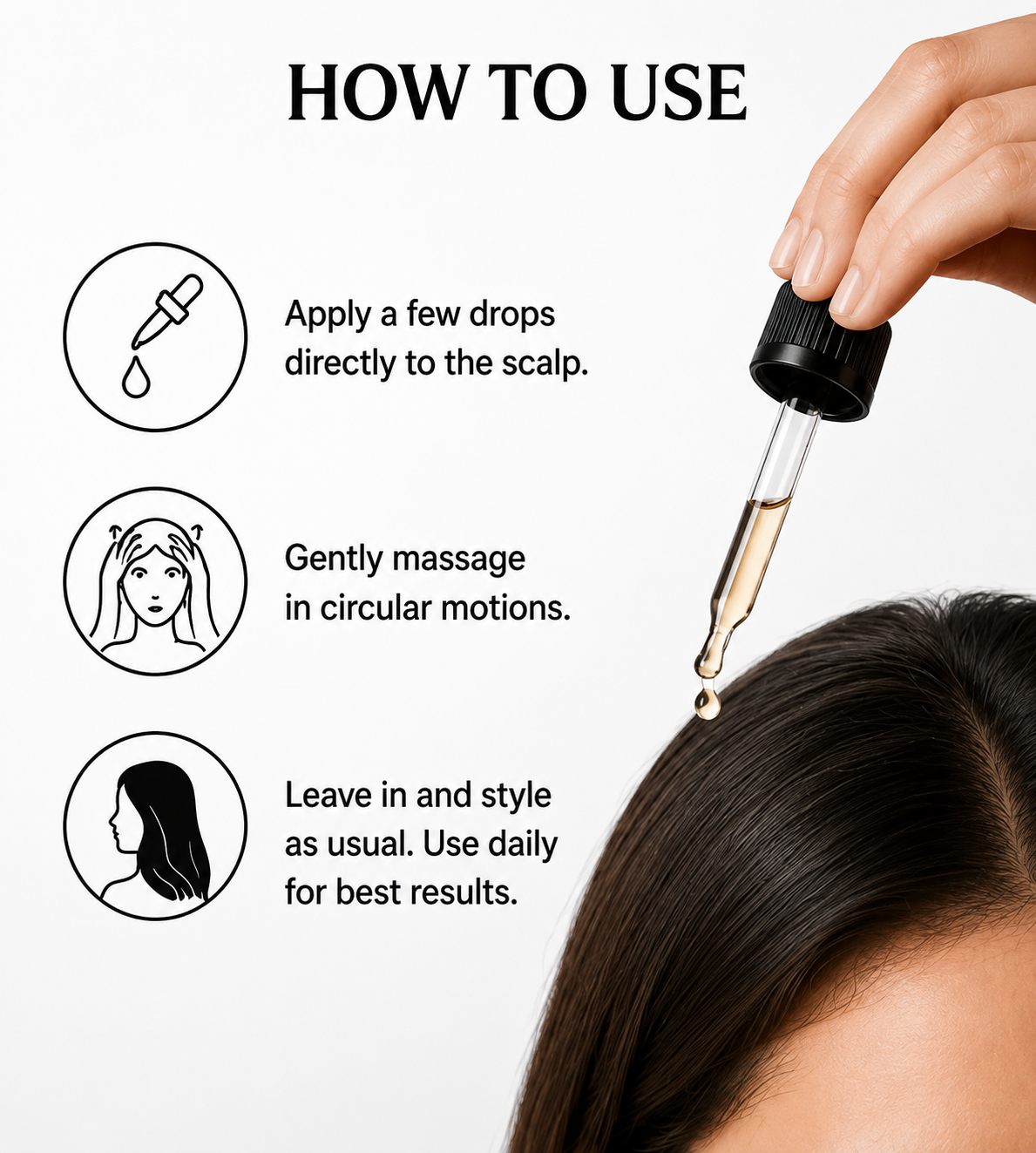 Rozbelt Hair Growth Oil – Rosemary & Biotin – Scalp Treatment 1oz